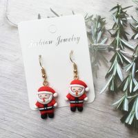 Ethnic Style Christmas Tree Santa Claus Snowman Resin Women's Drop Earrings 1 Pair sku image 1