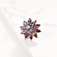 Classic Style Snowflake Alloy Inlay Artificial Crystal Women's Brooches 1 Piece main image 3