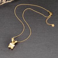 Wholesale Casting Three-dimensional Letters Bunny Cute Animal Long Titanium Steel Necklace sku image 1