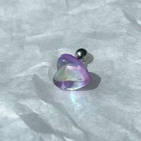 Simple Style Heart Shape Artificial Crystal Plating Women's Ear Studs 1 Piece sku image 9