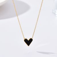 Fashion Heart Shape Stainless Steel Enamel Necklace main image 1
