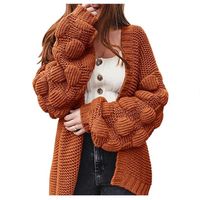 Women's Cardigan Long Sleeve Sweaters & Cardigans Braid Fashion Solid Color main image 5