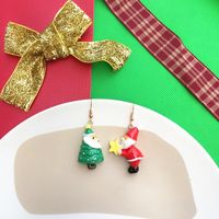 Novelty Santa Claus Snowman Snowflake Resin Women's Drop Earrings 1 Pair sku image 3