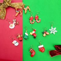 Novelty Santa Claus Snowman Snowflake Resin Women's Drop Earrings 1 Pair main image 5