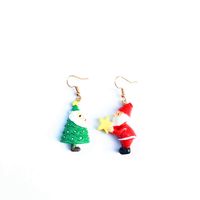 Novelty Santa Claus Snowman Snowflake Resin Women's Drop Earrings 1 Pair main image 3