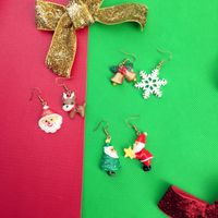 Novelty Santa Claus Snowman Snowflake Resin Women's Drop Earrings 1 Pair main image 2
