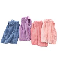 Casual Solid Color Polyester Girls Outerwear main image 2