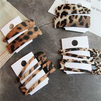 Fashion Leopard Cloth Handmade Hair Clip 1 Set main image 5