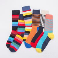 Unisex Fashion Stripe Cotton Jacquard Ankle Socks main image 3