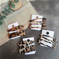 Fashion Leopard Cloth Handmade Hair Clip 1 Set main image 4