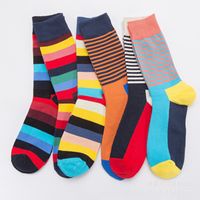 Unisex Fashion Stripe Cotton Jacquard Ankle Socks main image 4