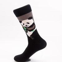 Unisex Casual Panda Cat Cotton Jacquard Ankle Socks sku image 1