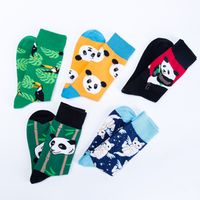 Unisex Casual Panda Cat Cotton Jacquard Ankle Socks main image 2
