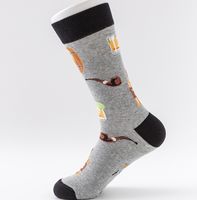 Men's Fashion Color Block Cotton Jacquard Ankle Socks sku image 5