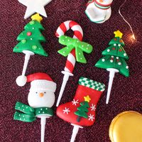 Christmas Wreath Bow Knot Bell Plastic Party Cake Decorating Supplies 1 Piece main image 4