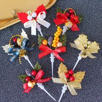 Christmas Wreath Bow Knot Bell Plastic Party Cake Decorating Supplies 1 Piece main image 1