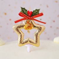 Christmas Wreath Bow Knot Bell Plastic Party Cake Decorating Supplies 1 Piece sku image 2