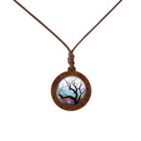 Fashion Tree Wood Glass Unisex Pendant Necklace 1 Piece sku image 1
