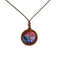 Fashion Tree Wood Glass Unisex Pendant Necklace 1 Piece main image 4