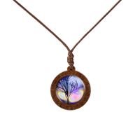 Fashion Tree Wood Glass Unisex Pendant Necklace 1 Piece sku image 2