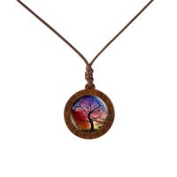 Fashion Tree Wood Glass Unisex Pendant Necklace 1 Piece main image 3