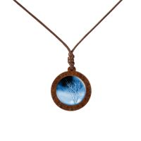 Fashion Tree Wood Glass Unisex Pendant Necklace 1 Piece sku image 4