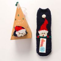 Calcetines Unisex Con Bordado De Poliéster De Santa Claus De Estilo De Dibujos Animados sku image 35