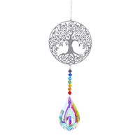 Vintage Style Pastoral Simple Style Crystal Life Tree Stainless Steel Pendant main image 2