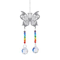 Pastoral Butterfly Snowflake Crystal Pendant Artificial Decorations sku image 4