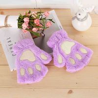 Women's Cute Cartoon Plush Gloves 1 Pair sku image 2