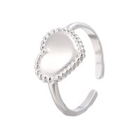 Cute Heart Shape Stainless Steel Plating Open Ring 1 Piece sku image 1