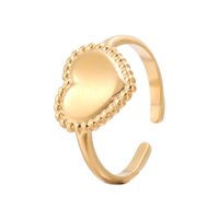 Cute Heart Shape Stainless Steel Plating Open Ring 1 Piece sku image 3