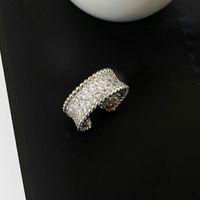 Mode Geometrisch Kupfer Diamant Strasssteine Offener Ring 1 Stück sku image 4