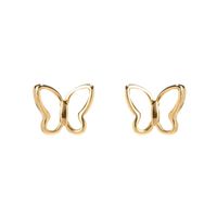 Korean Style Butterfly Titanium Steel Plating Shell Earrings 1 Pair main image 5
