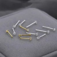 Simple Style Geometric Sterling Silver Plating Ear Studs 1 Pair main image 1