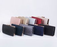 Red Purple Green Pu Leather Solid Color Square Clutch Evening Bag main image 5