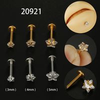 Fashion Star Stainless Steel Plating Zircon Lip Stud main image 6