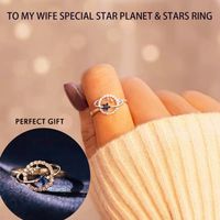 Fashion Star Alloy Plating Hollow Out Zircon Women's Rings 1 Piece main image 4