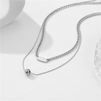 Simple Style Letter Titanium Steel Necklace 1 Piece main image 4