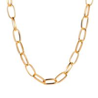 Retro Geometric Lock Imitation Pearl Alloy Inlay Rhinestones Women's Layered Necklaces 1 Piece sku image 1