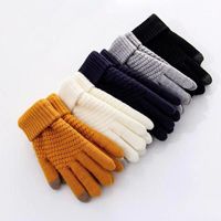 Unisex Fashion Solid Color Polyacrylonitrile Fiber Gloves 1 Pair main image 1