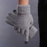 Unisex Fashion Solid Color Polyacrylonitrile Fiber Gloves 1 Pair sku image 5