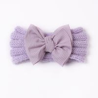 Fashion Solid Color Polyester Bowknot Hair Band 1 Piece sku image 1