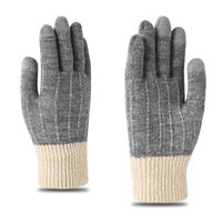 Women's Fashion Stripe Imitation Cashmere Gloves 1 Pair sku image 1