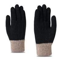 Women's Fashion Stripe Imitation Cashmere Gloves 1 Pair sku image 4
