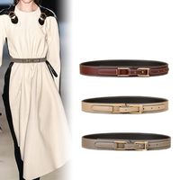 New Ladies Decorative Fashion Corset Waist Leather Belt Girdle sku image 1