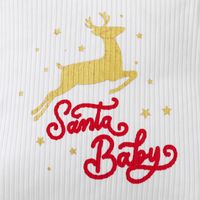Christmas Fashion Letter Plaid Elk Polyester Girls Clothing Sets main image 5