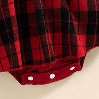 Weihnachten Mode Plaid Baumwolle Baby Strampler main image 3