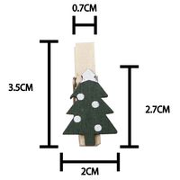 Fashion Christmas Patch Color Snowflake Elk Christmas Tree Gloves Wooden Clip sku image 16