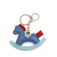 Cartoon Style Horse Pu Leather Bag Pendant Keychain 1 Piece sku image 9